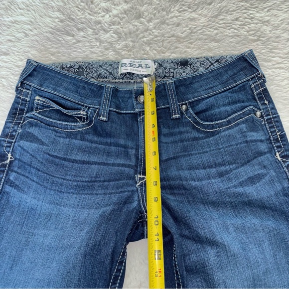 Ariat REAL Mid rise Classic Blue Bootcut Jeans size 32 S - Picture 11 of 12
